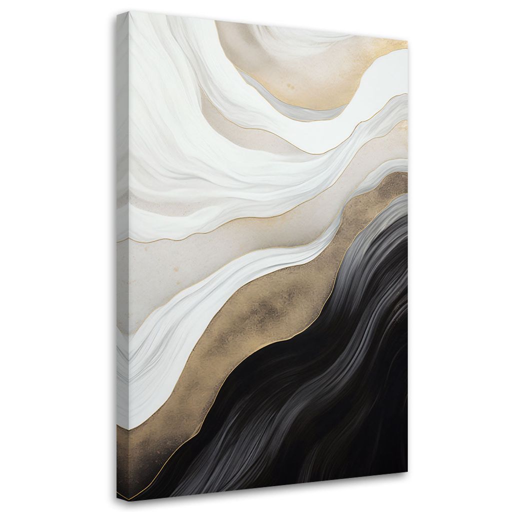 Leinwandbild Wellenförmige Komposition 40x60 Feeby Beige bild für die wand bereit zum aufhängen