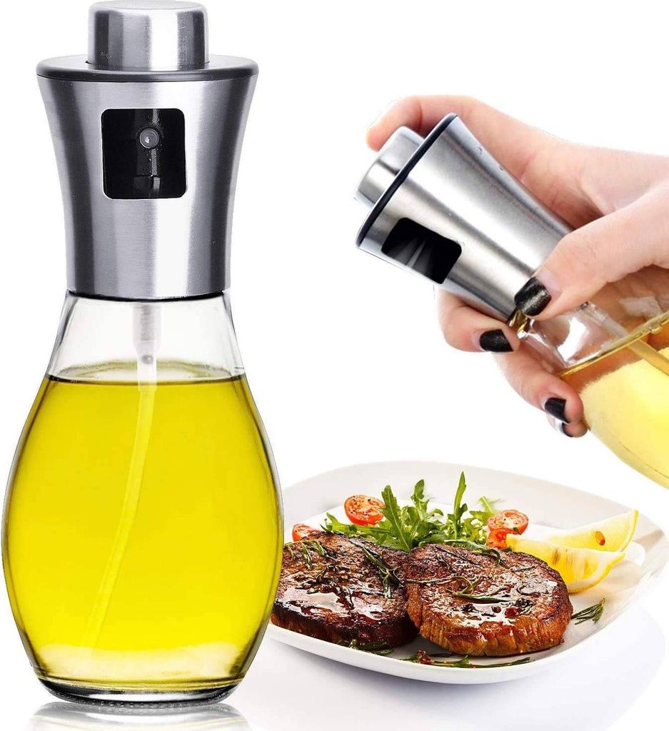 Dozownik oleju ze spryskiwaczem - Srebrny KP38463 Zdjęcie produktu 