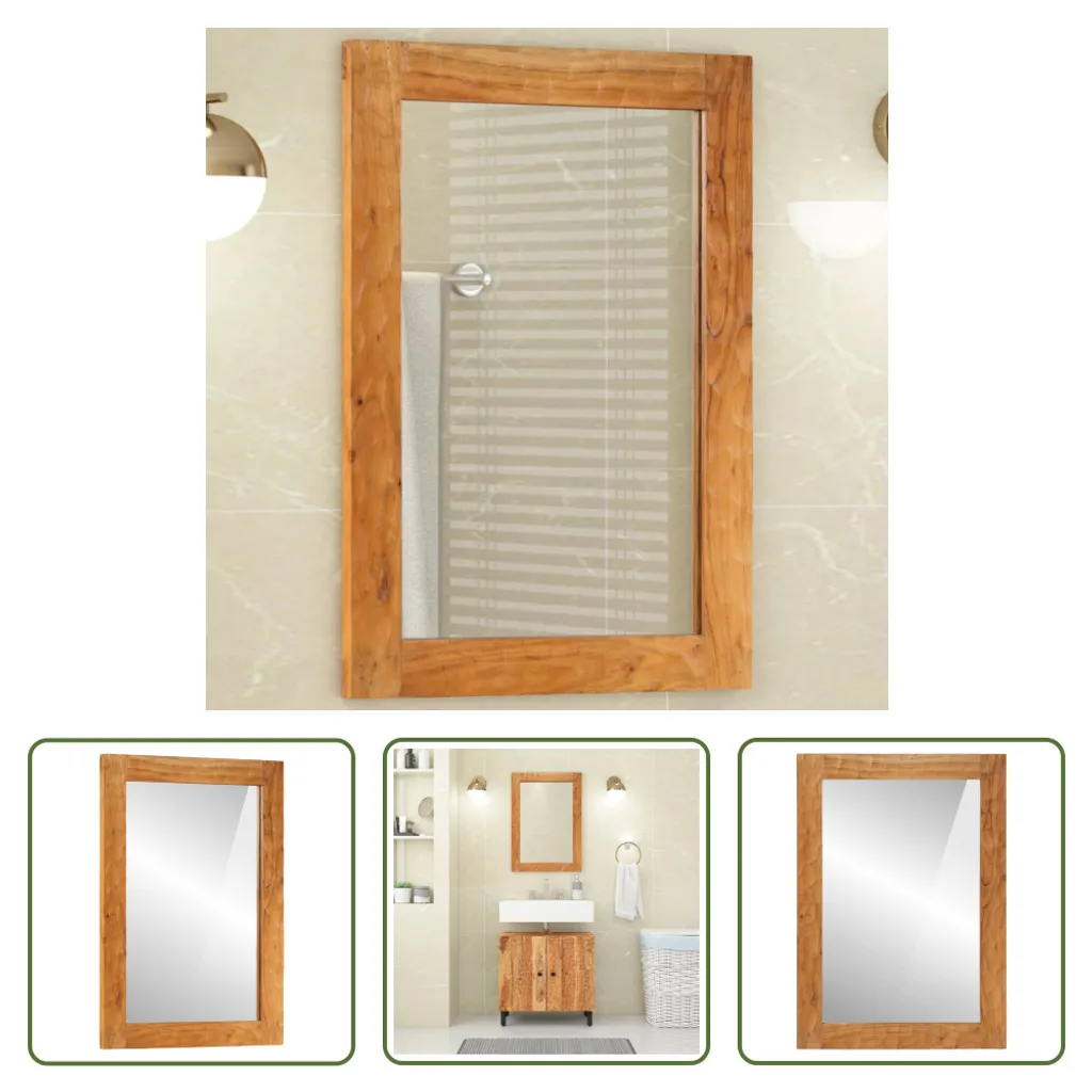 Specchio Bagno Acacia 50x70 Massiccio | Offerta Qualità Superiore