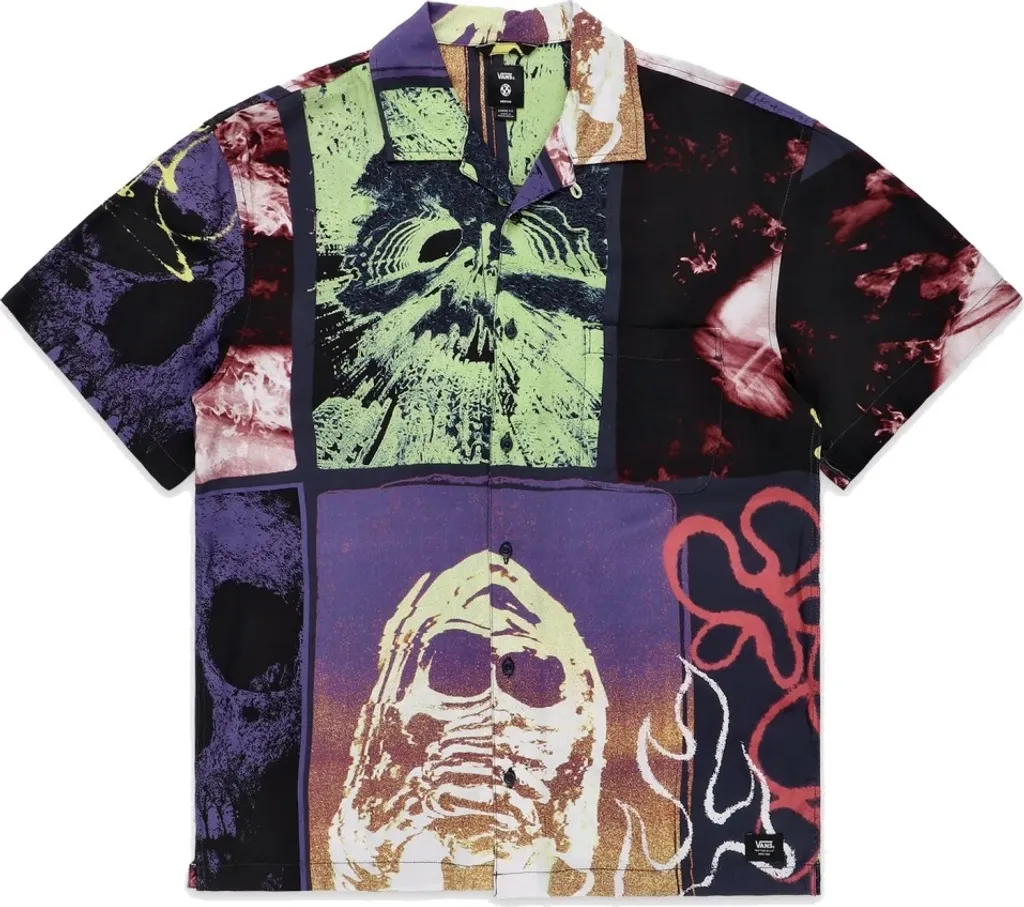 Chemise Vans Prospect Collage SS pour homme - Imprimé multicolore casual