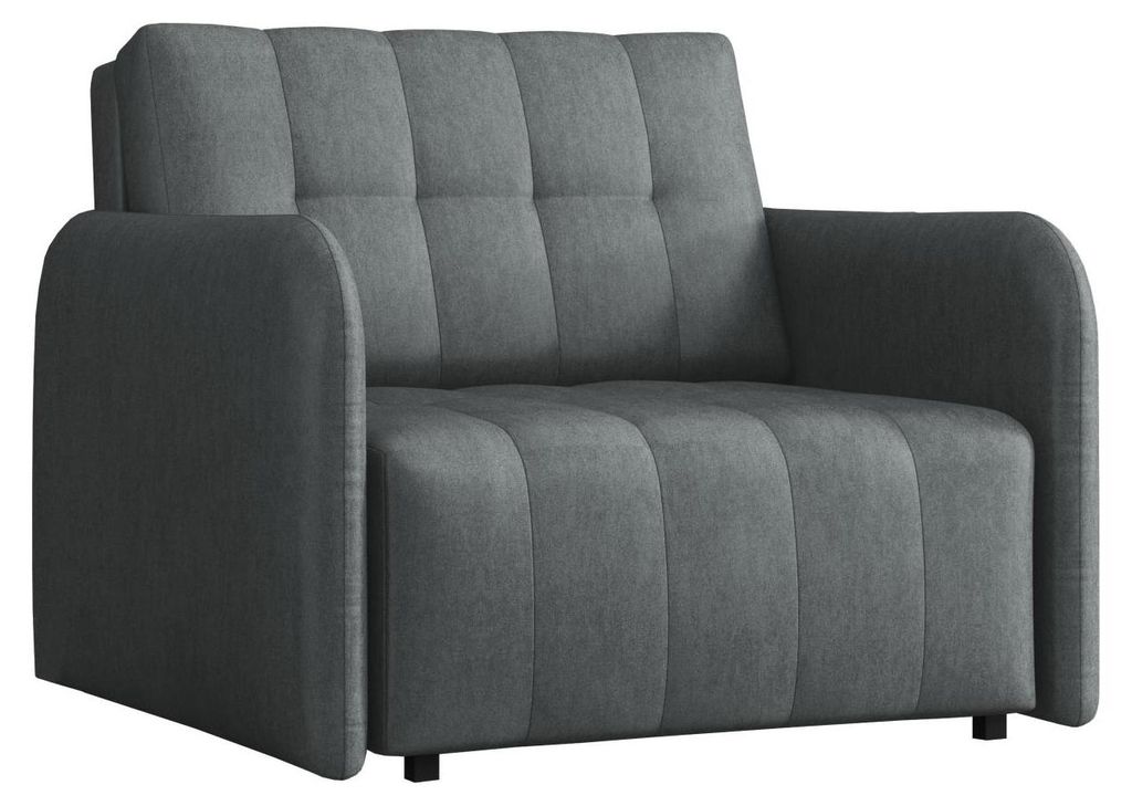 MIRJAN24 Schlafsofa Viva Grand I, einsitzer Bettsofa inkl. Kissen, mit Bettkasten und Schlaffunktion, Stilvoll Couch (Farbe: Kronos 22)