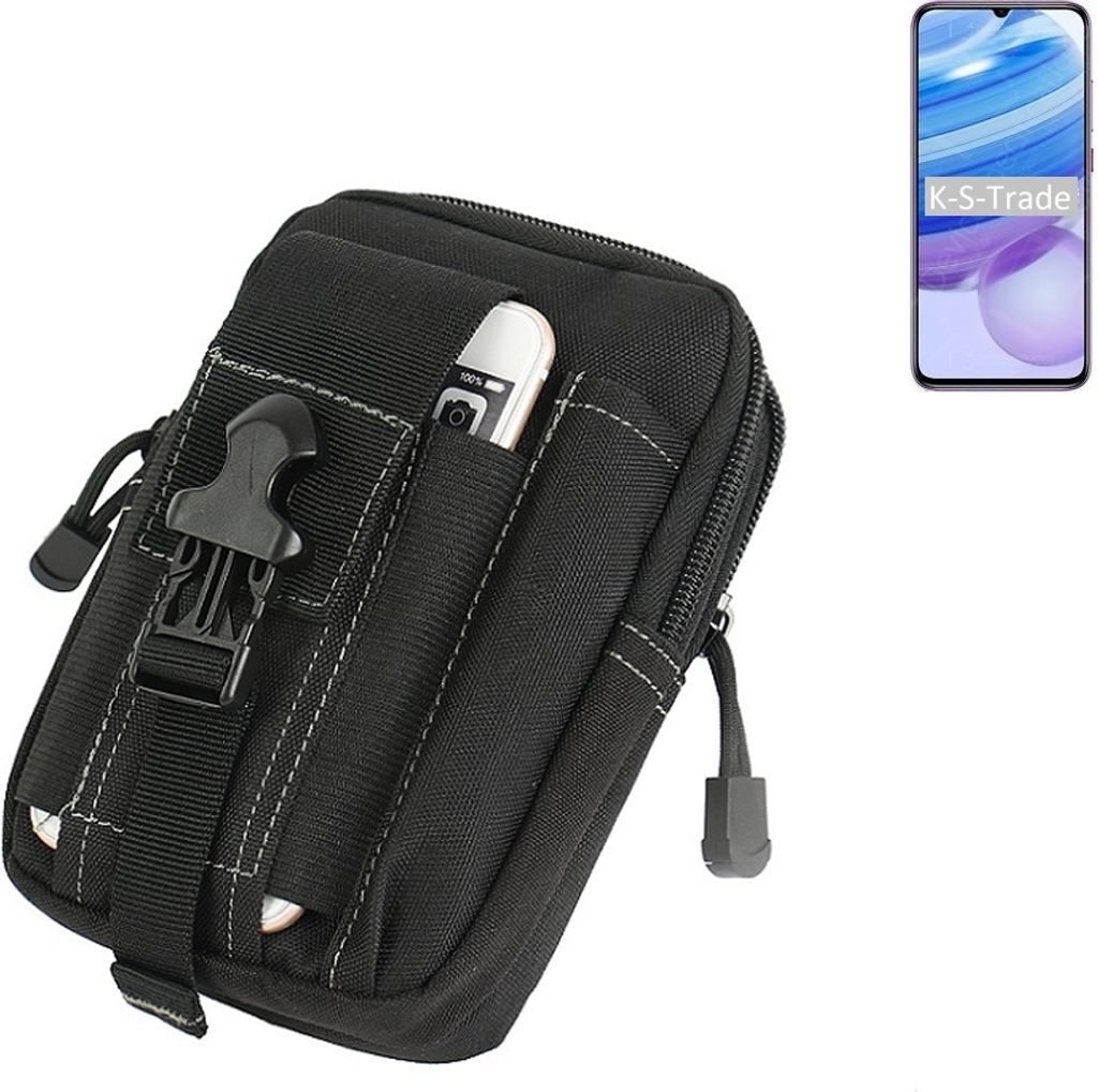 K-S-Trade Gürtel Tasche kompatibel mit Xiaomi Redmi 10X Pro Gürteltasche Holster Schutz Hülle Handy Hülle Smartphone outdoor Handy-Hülle schwarz