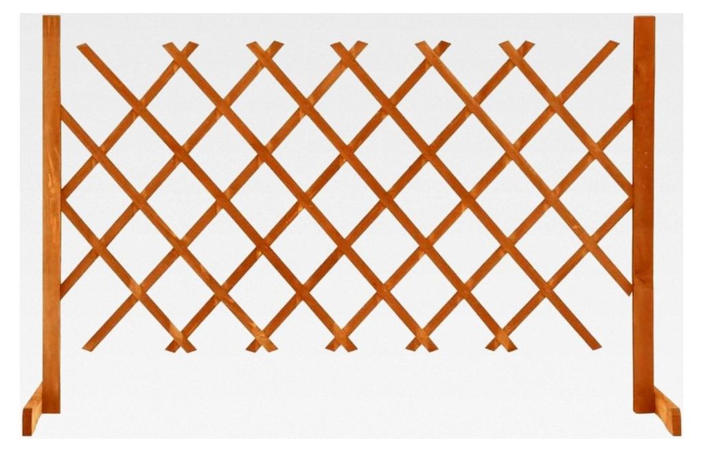 Zaun und Absperrungen, Zaunpaneele, Gartenzaun, Orange, 120 x 90 cm, Massivholz
