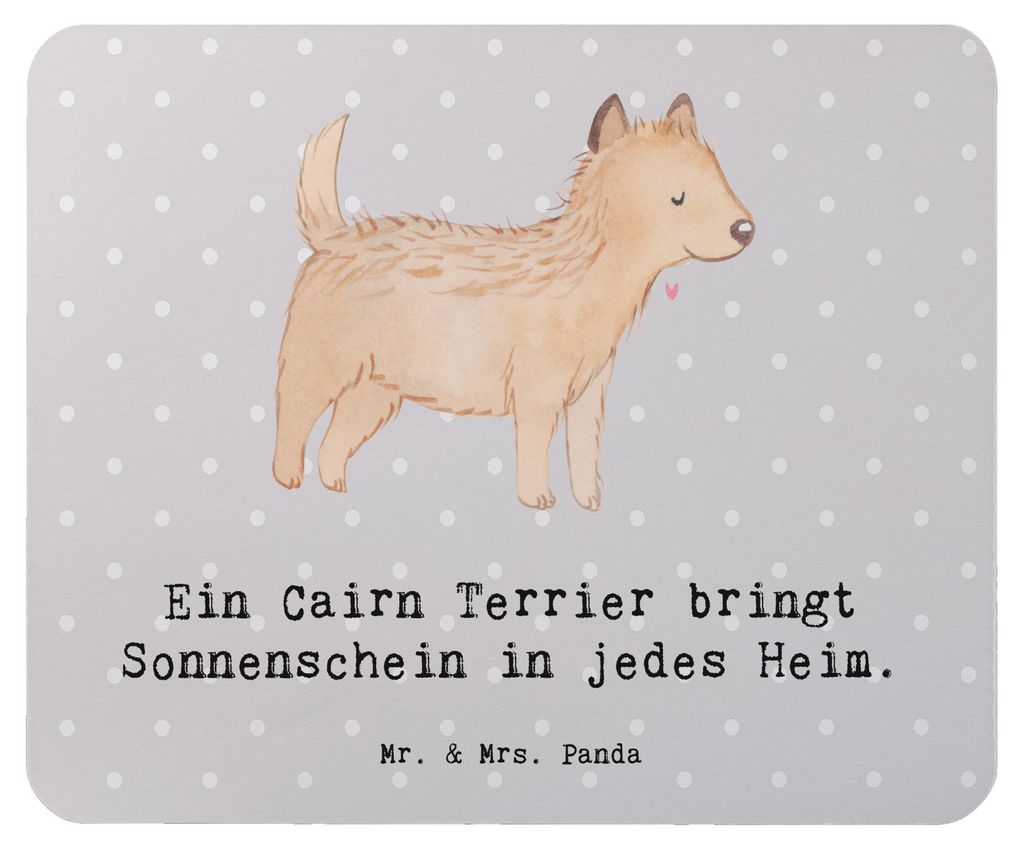 Mr. & Mrs. Panda Mousepad Cairn Terrier Glück - Grau Pastell - Geschenk, Mauspad, neugierig, aktive Hunde, Haustiere, laptop, Hunderasse, Mouse Pa...