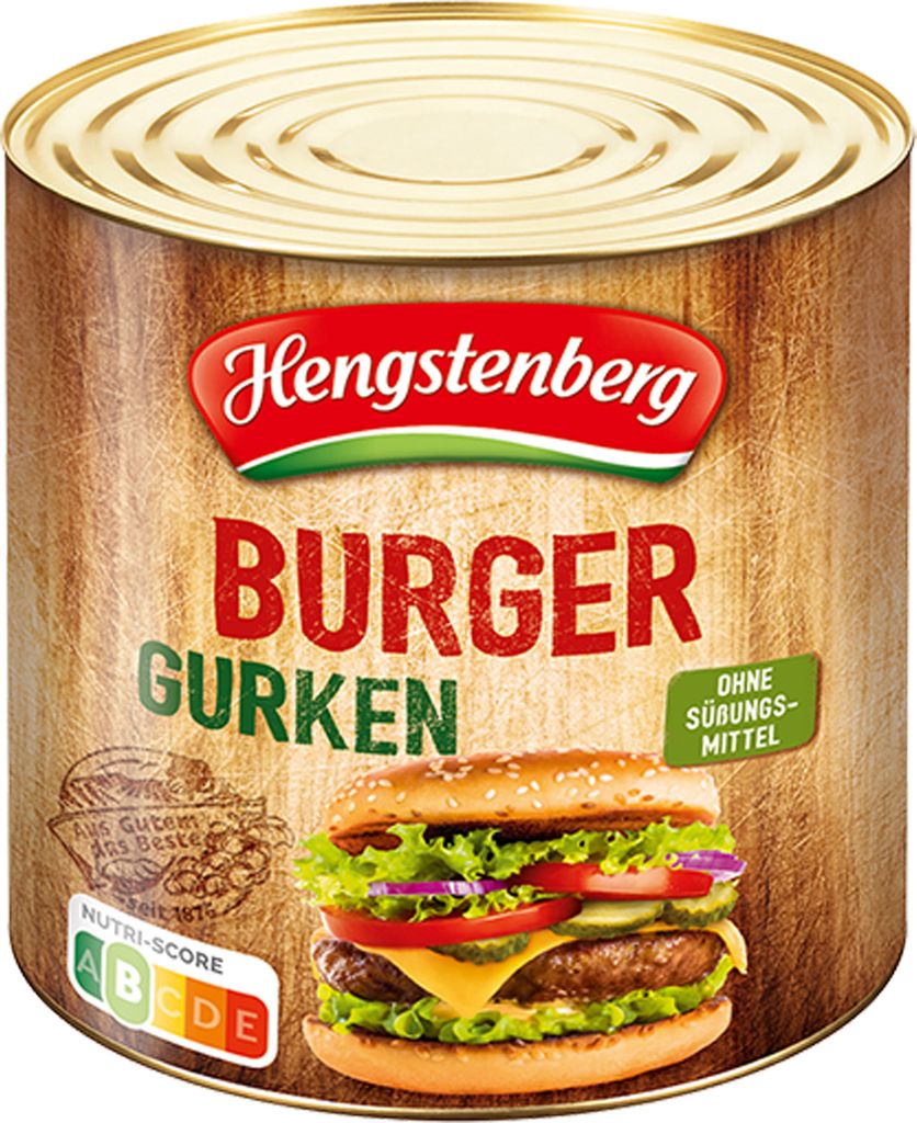 Hengstenberg Burger Gurken in der Dose vegan glutenfrei 2650ml
