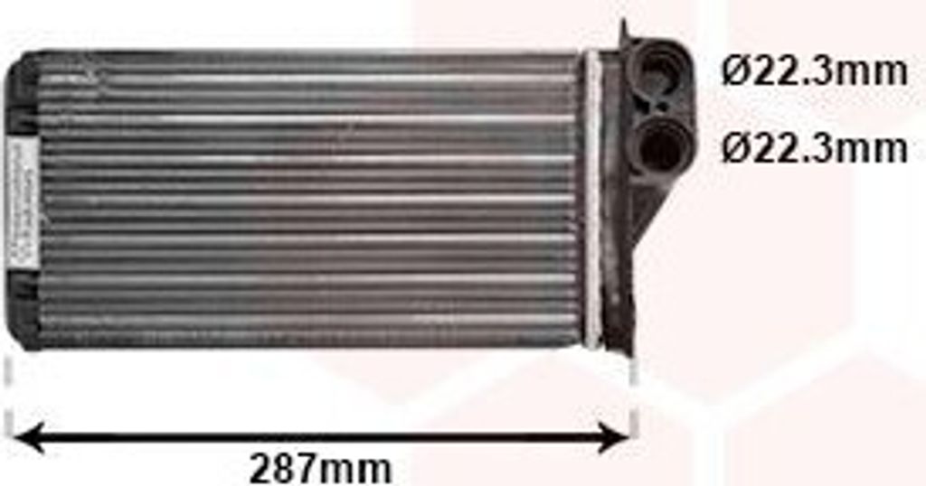 VAN WEZEL 09006232 Wärmetauscher Innenraumheizung Kühler für CITROËN C3 I Schrägheck (FC, FN) C2 Schrägheck (JM) C3 Pluriel (HB)