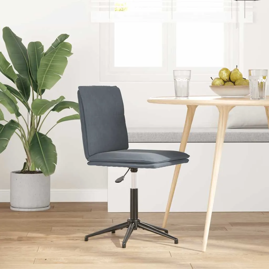 Sedia da pranzo in velluto grigio scuro - 2
