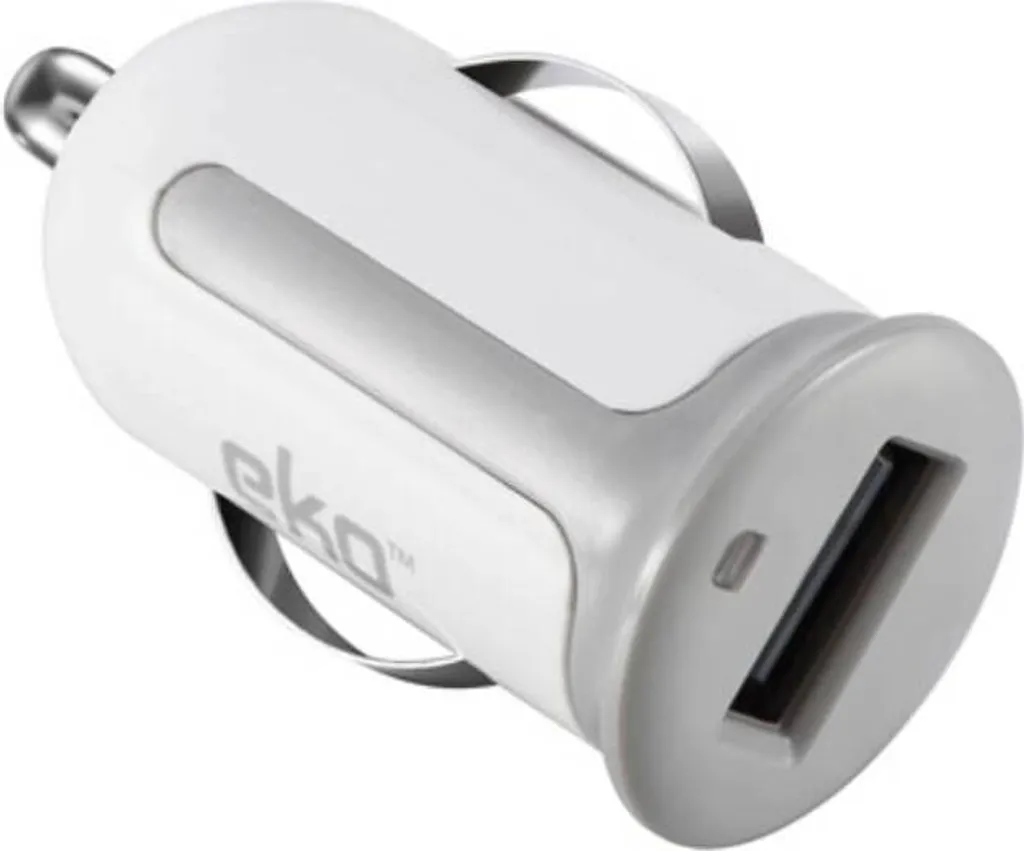 Caricatore Auto USB Eko 1A Bianco - Universale per Accendisigari