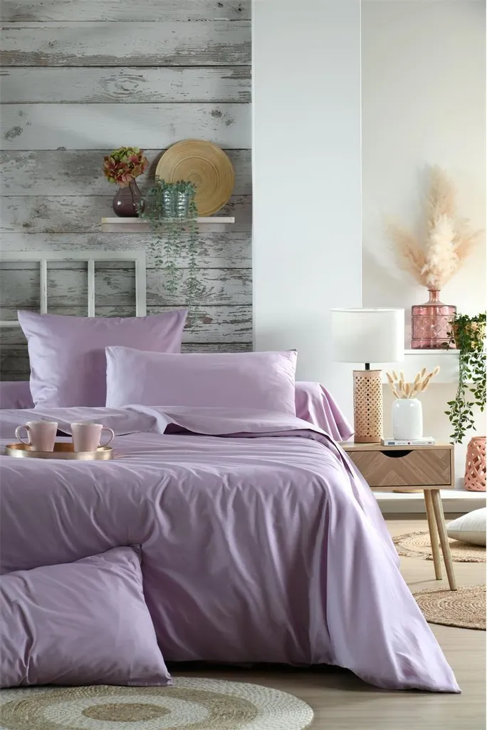 Housse de couette en percale de coton uni Elysée - Qualité hôtelière - 3