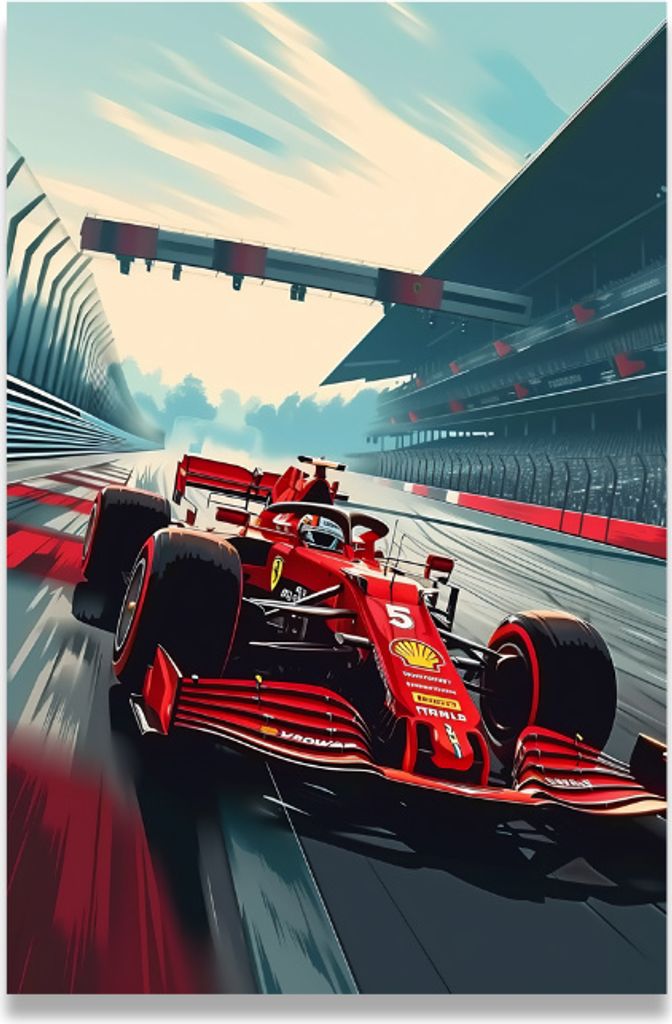 Bild auf Leinwand für das Kinderzimmer FORMEL-1-RENNEN 30x40 cm