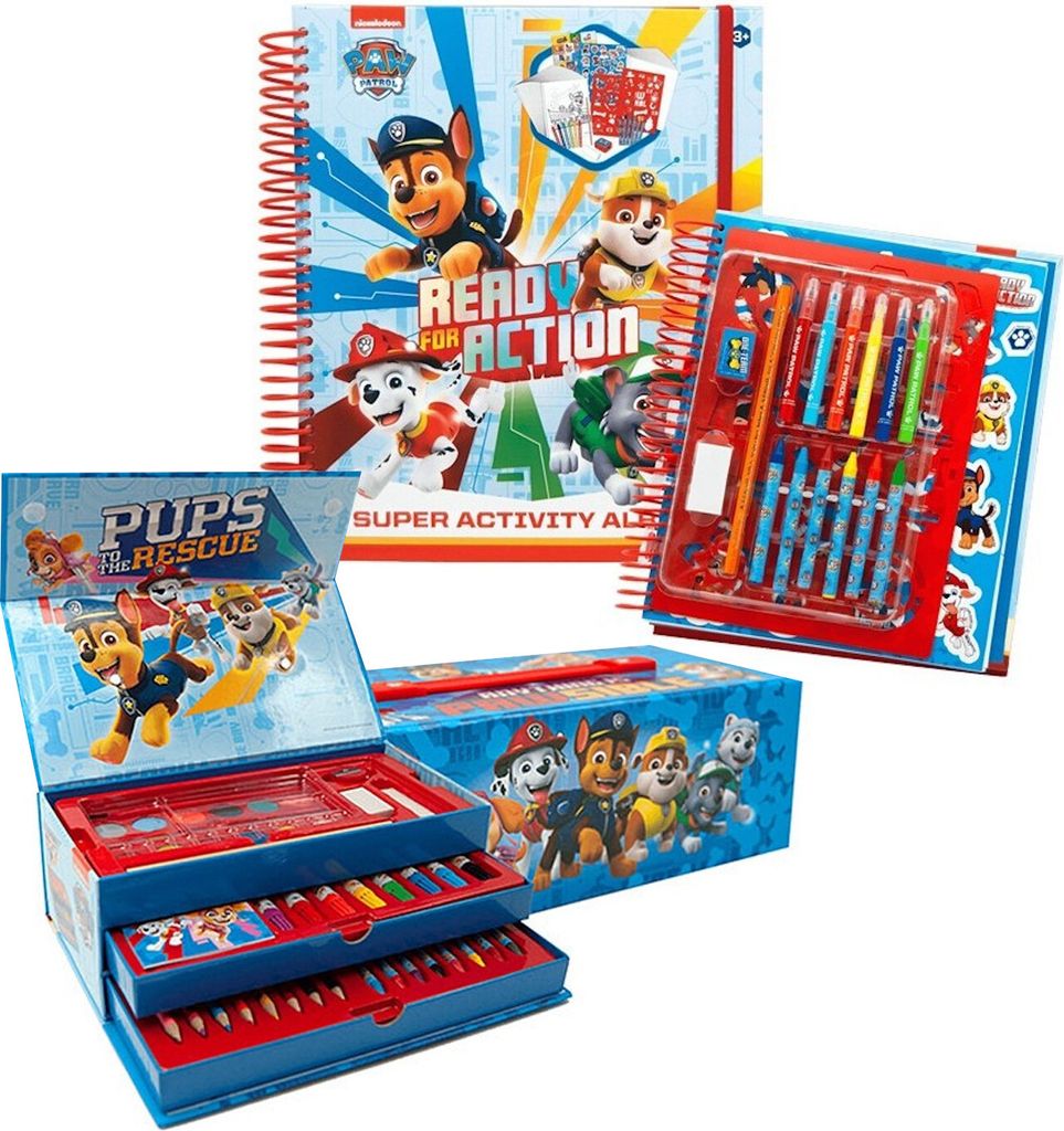 PAW Patrol Activity Malset - Filzstifte, Fördert Kreativität & Motorische Fähigkeiten, Für Kinder