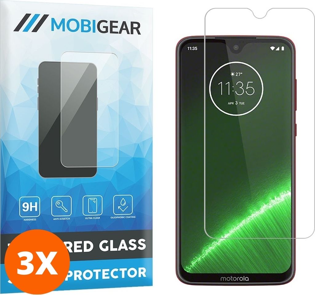 Mobigear 9.98 Motorola Moto G7 Plus Panzerglas Gehärtetes Produktbild 