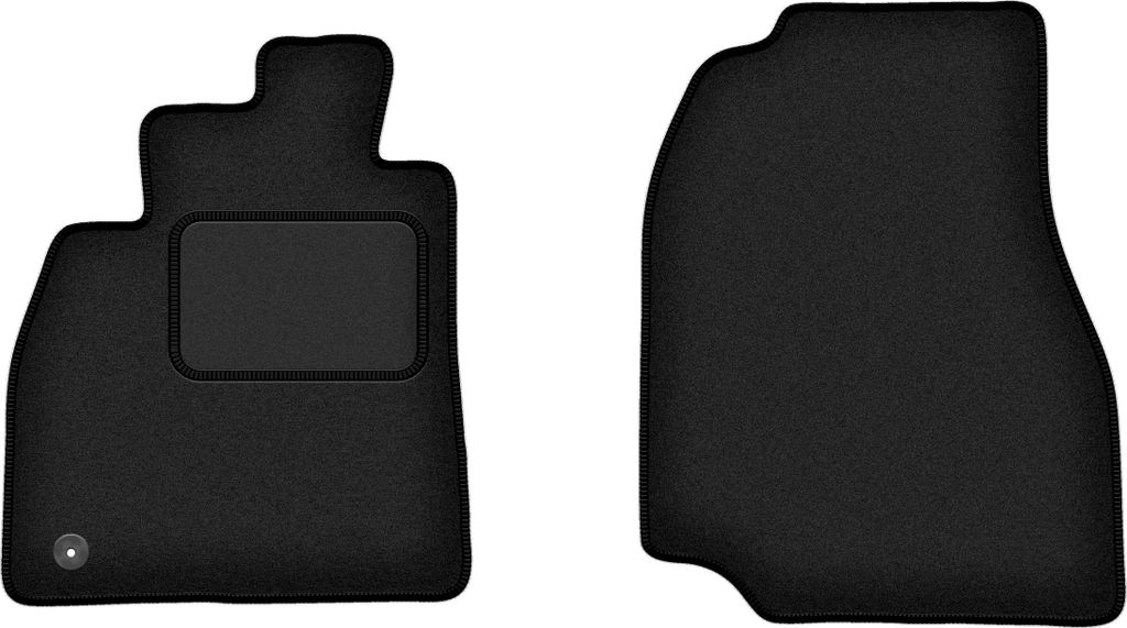 Velours-Fußmatten Vorne passend für Toyota Land Cruiser J100 (Feld, Bj. 1998-2007) – schwarz, passgenau, mit Befestigungen set 2 Stk. - STANDARD