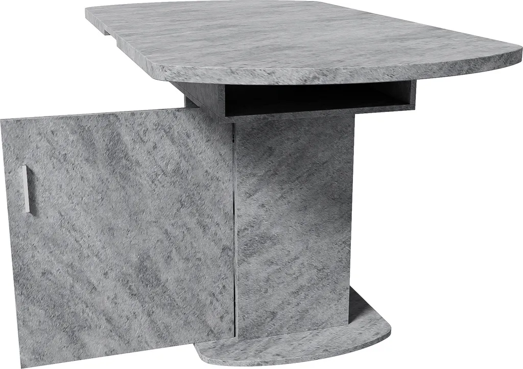 Table Ovale Extensible Grise Anti-encombrement avec Rangement Pratique - 9