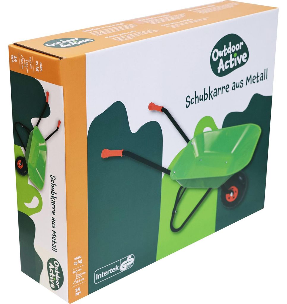 Großhandel GmbH - Ware OA Schubkarre-Metall, grün/schwarz Produktbild 