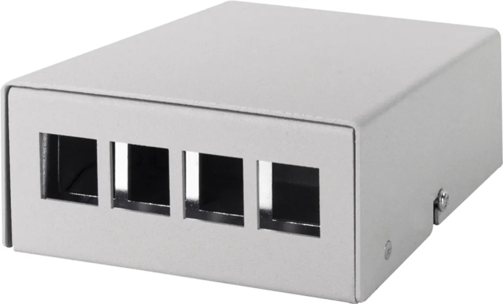 Boîtier Keystone 4 Ports avec Blindage Métallique LogiLink Gris Antistatique