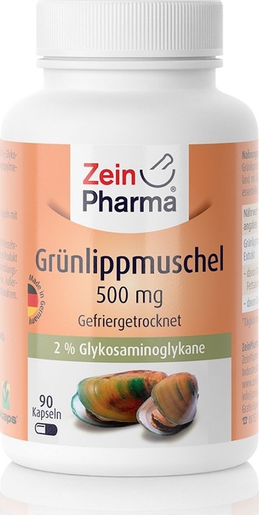 Zein Pharma - moule verte, moules aux orles verts, 500mg, Image du produit 