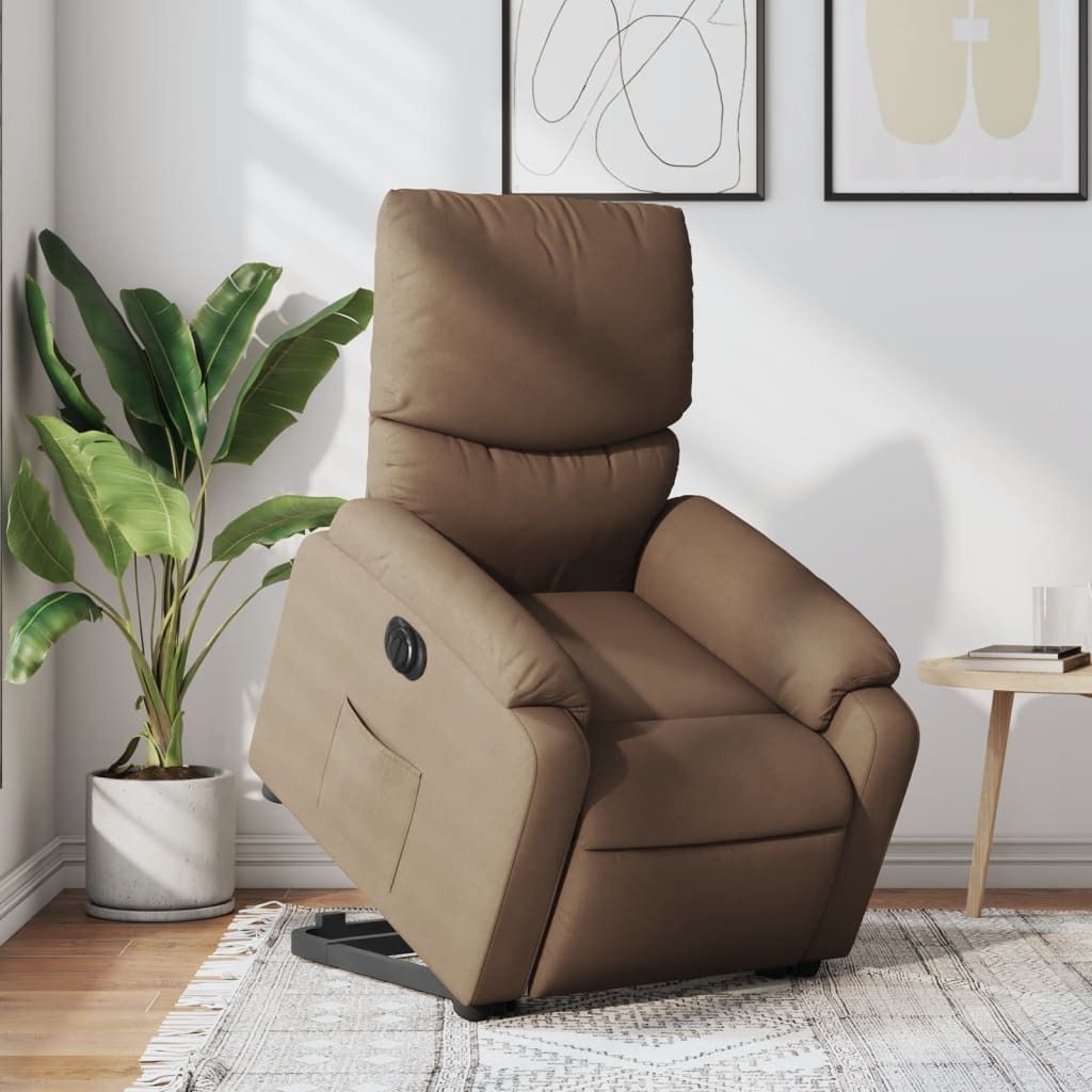 Cloris DesignMöbel Relaxsessel mit Aufstehhilfe Elektrisch Braun Stoff , Klassische Sessel 2024 Neu