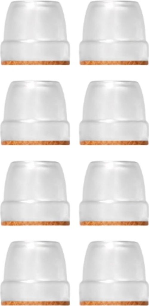 INF Transparente Stuhlbeinschoner - 8er-Pack Hellbraun L Quadrat