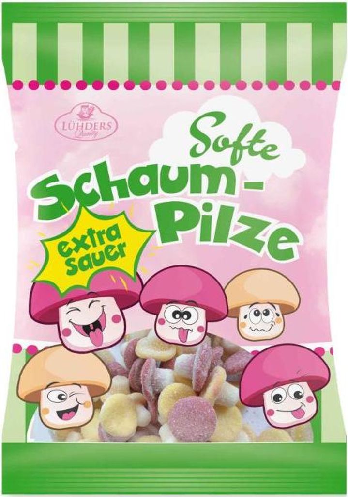 Lühders Softe Schaumpilze extra sauer 100g Produktbild 