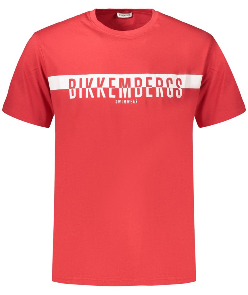 Weißes Herren T-Shirt mit halbem Logo-Druck und Rundhalsausschnitt