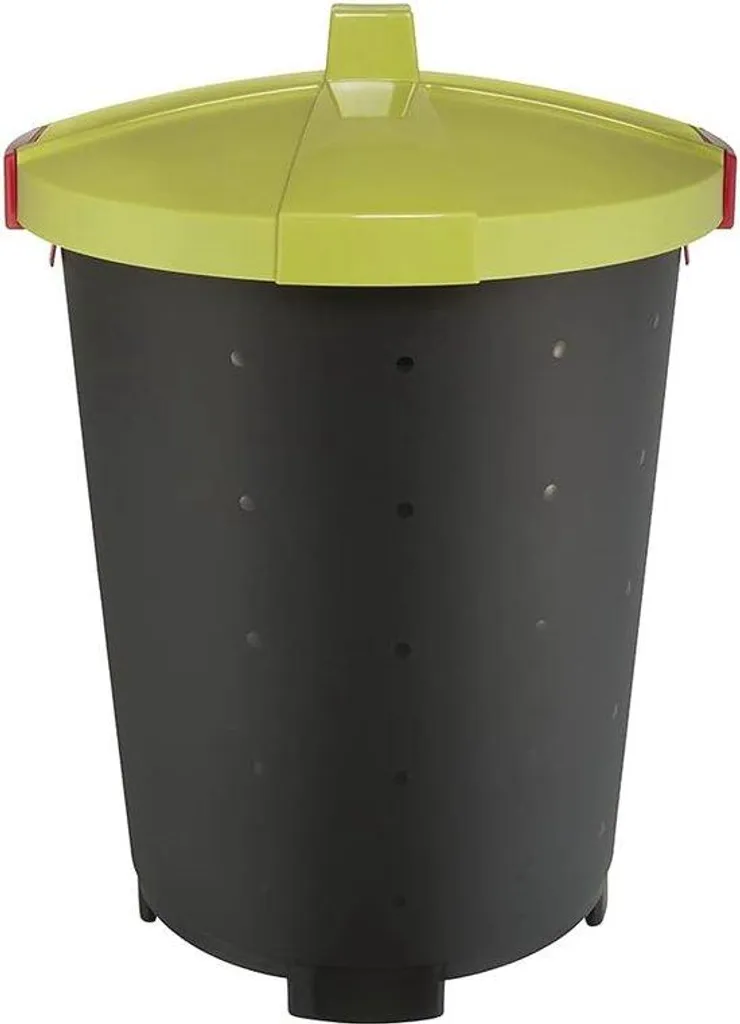Poubelle extérieure 65L pour jardin et garage avec couvercle sécurisé