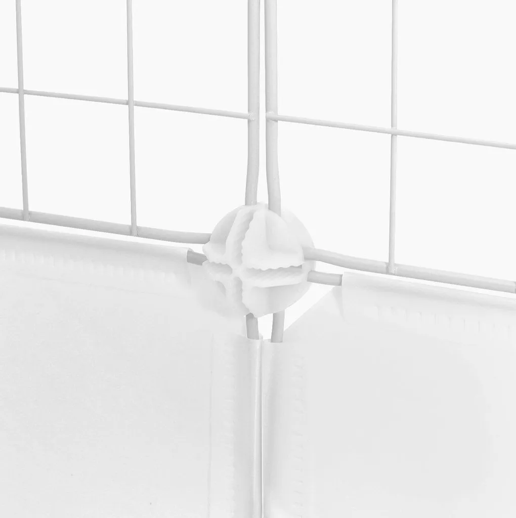 Parc modulable pour petits animaux et chatons blanc en taille XXL