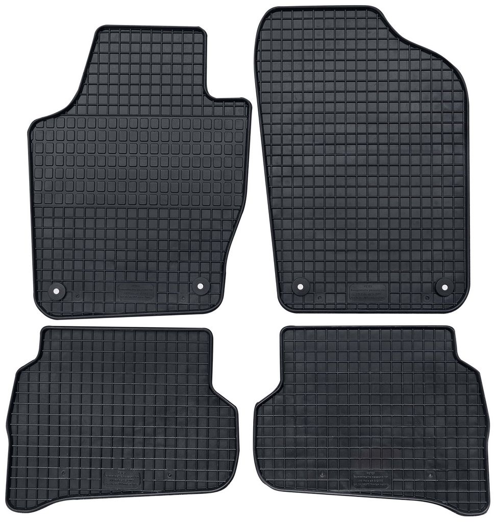 für VW Polo ab 06/2009-09/2017 Passform Fußmatten PETEX Gummimatten 4-teilig schwarz Allwettermatten Gummifußmatten