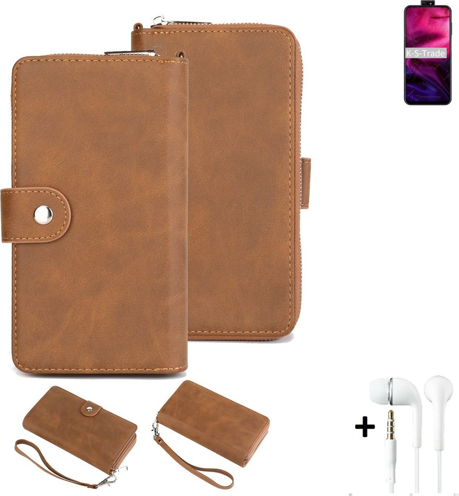 K-S-Trade 2in1 Handyhülle kompatibel mit HiSense Infinity H50 Zoom + Kopfhörer Schutzhülle & Portemonnee Schutzhülle Tasche Handytasche Case Etui