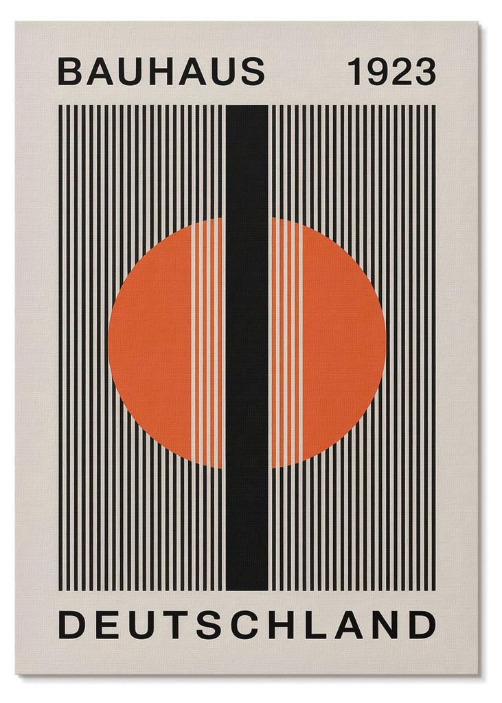POSTER - 29x42 cm (A3) - Ice - Geometrisches Motiv mit Schwarz-Orange-Kontrast - Wandbild für Wohnzimmer Schlafzimmer & Flur, Modernes Poster Wand...