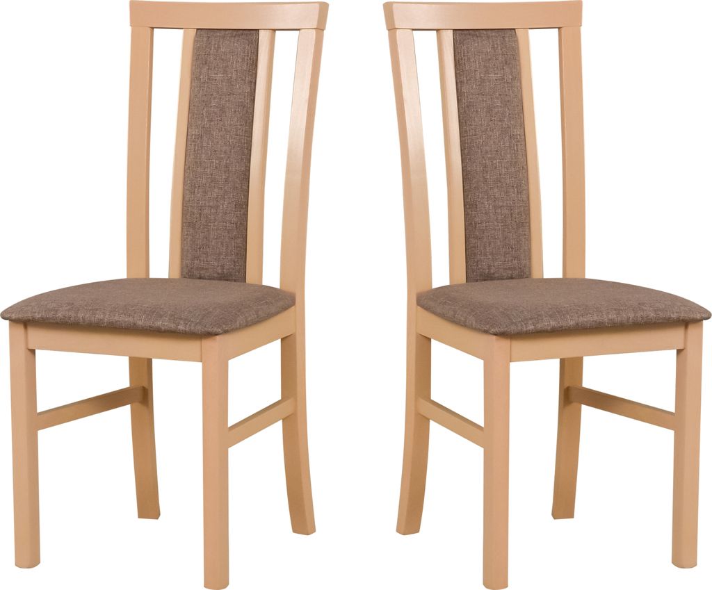 LeafDesign Esszimmerstühle Holz - Stuhl Buche Massiv - Stühle Esszimmer 2er Set - Holzstuhl - Esstischstühle -Küchenstühle 2er Set, MILANO 7, ...