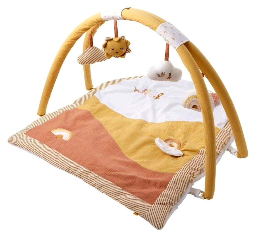 Krabbeldecke für Babys | Krabbelbogen | Sunlight | Matte mit Tragetasche | Geschenk zur Geburt