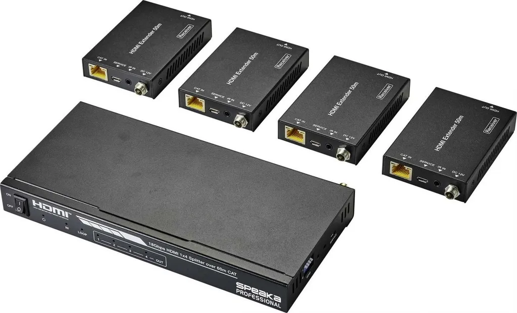 Extender HDMI 1080p SpeaKa SP-HDS-700 sur RJ45 portée 50m sans perte
