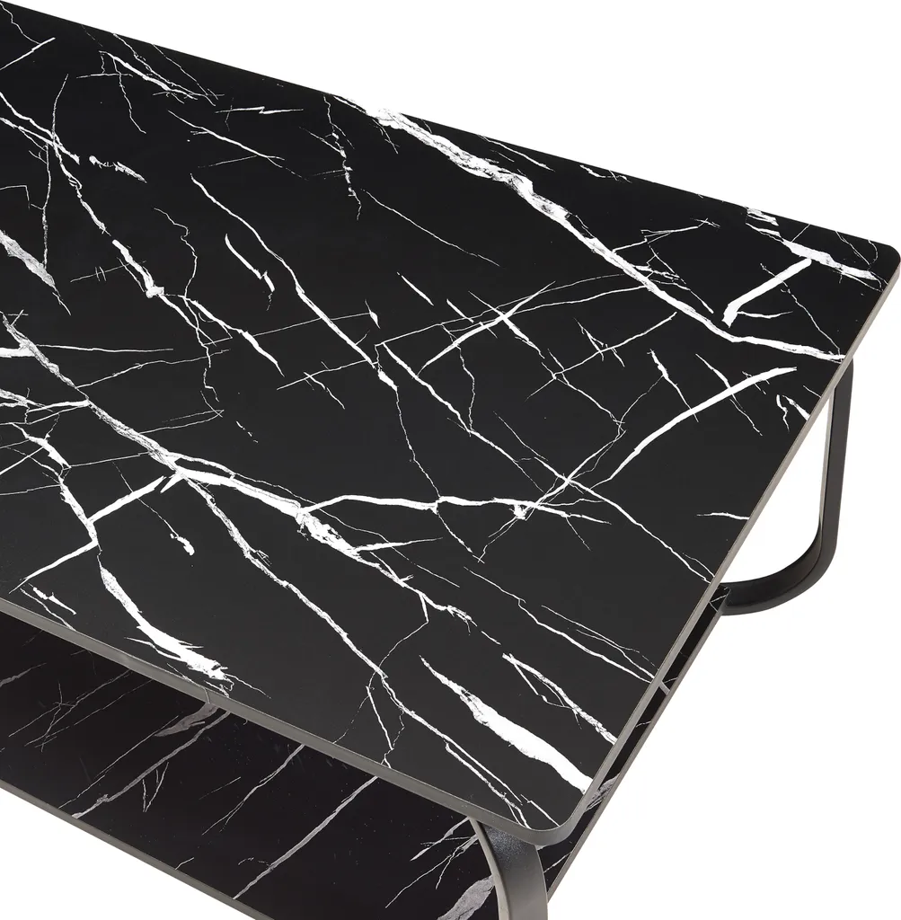 Table basse aspect marbre noir Kolta : design minimaliste et chic - 7
