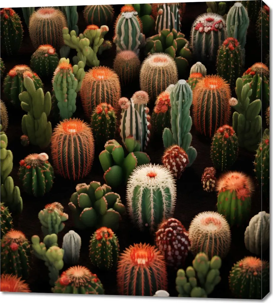 Quadro 90x100cm Giardino di cactus