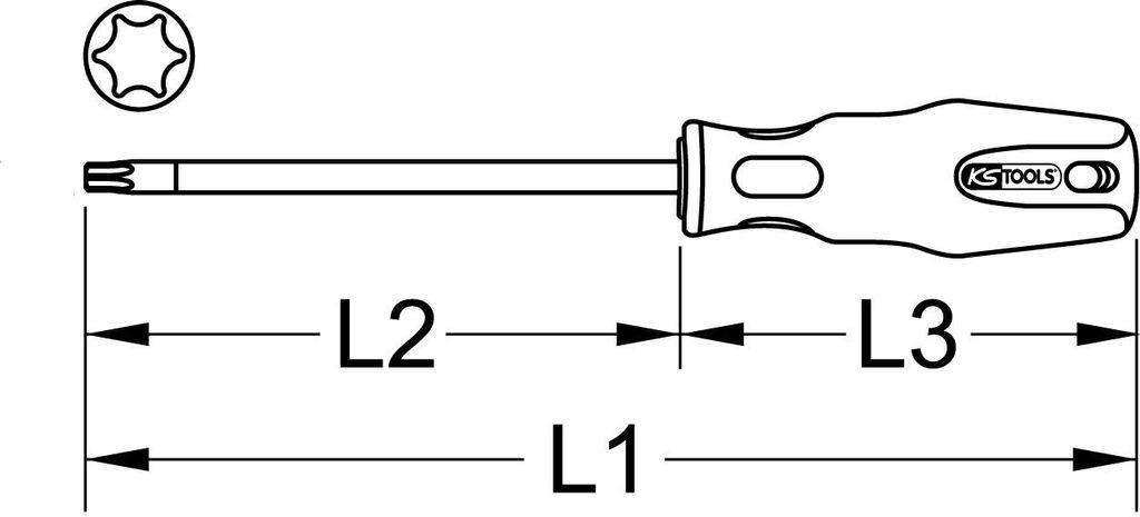 KS Tools ERGOTORQUEplus Schraubendreher für Torx-Plus-Schrauben, IP25, 159.1252