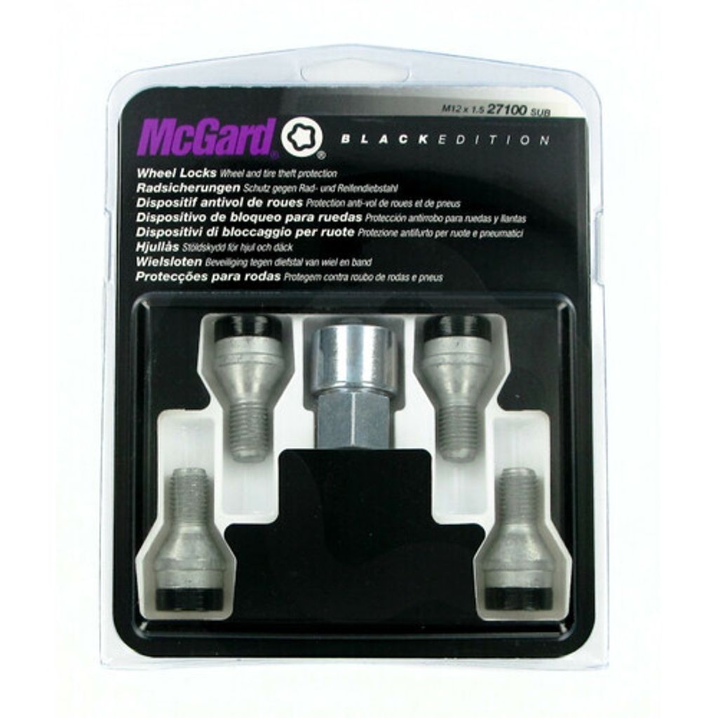 McGard Muttern- und Schrauben-Set 4 Stück Black Edition A200 Gewinde M12x1.5