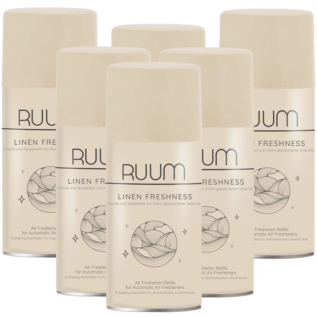 Ruum Lufterfrischer Nachfüller (250ml 6er Pack) Linen Produktbild 