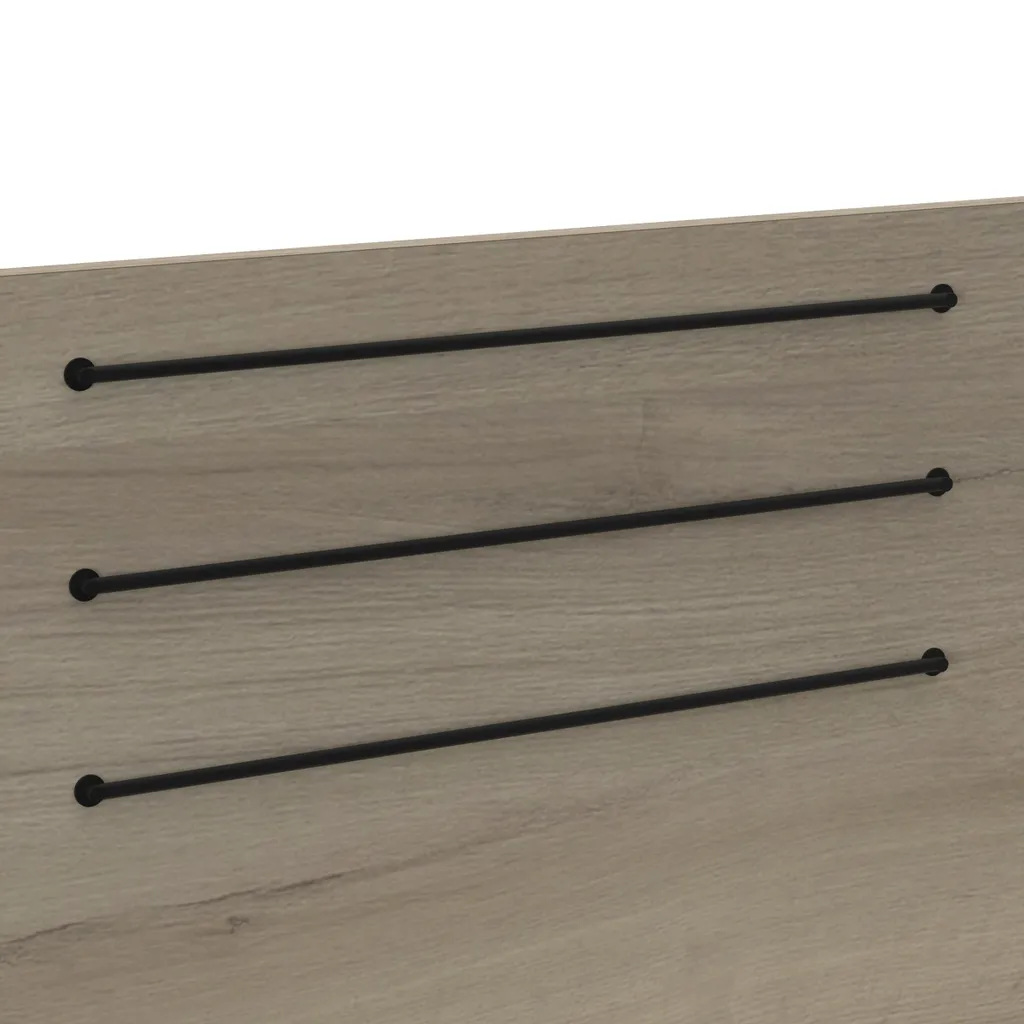 Bureau informatique d'angle avec rangements intégrés bois chêne clair - 5