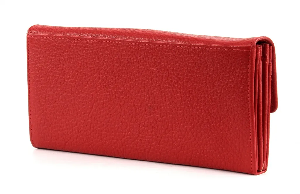 Porte-Monnaie Cuir Rouge Primavera Esquire avec Compartiments Multiples - 3