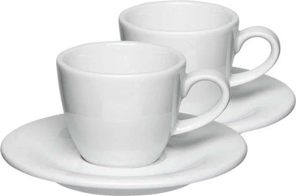 Tasses Barista 80 ml en porcelaine blanc nacré pour espresso intense