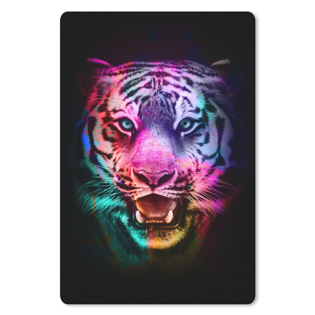 MuchoWow Mauspad Mousepad Farben - Tiger - Wild 40x60 cm - Mousepads - Maus Mat - Pad - Mausunterlage - Schreibtisch Accesoire