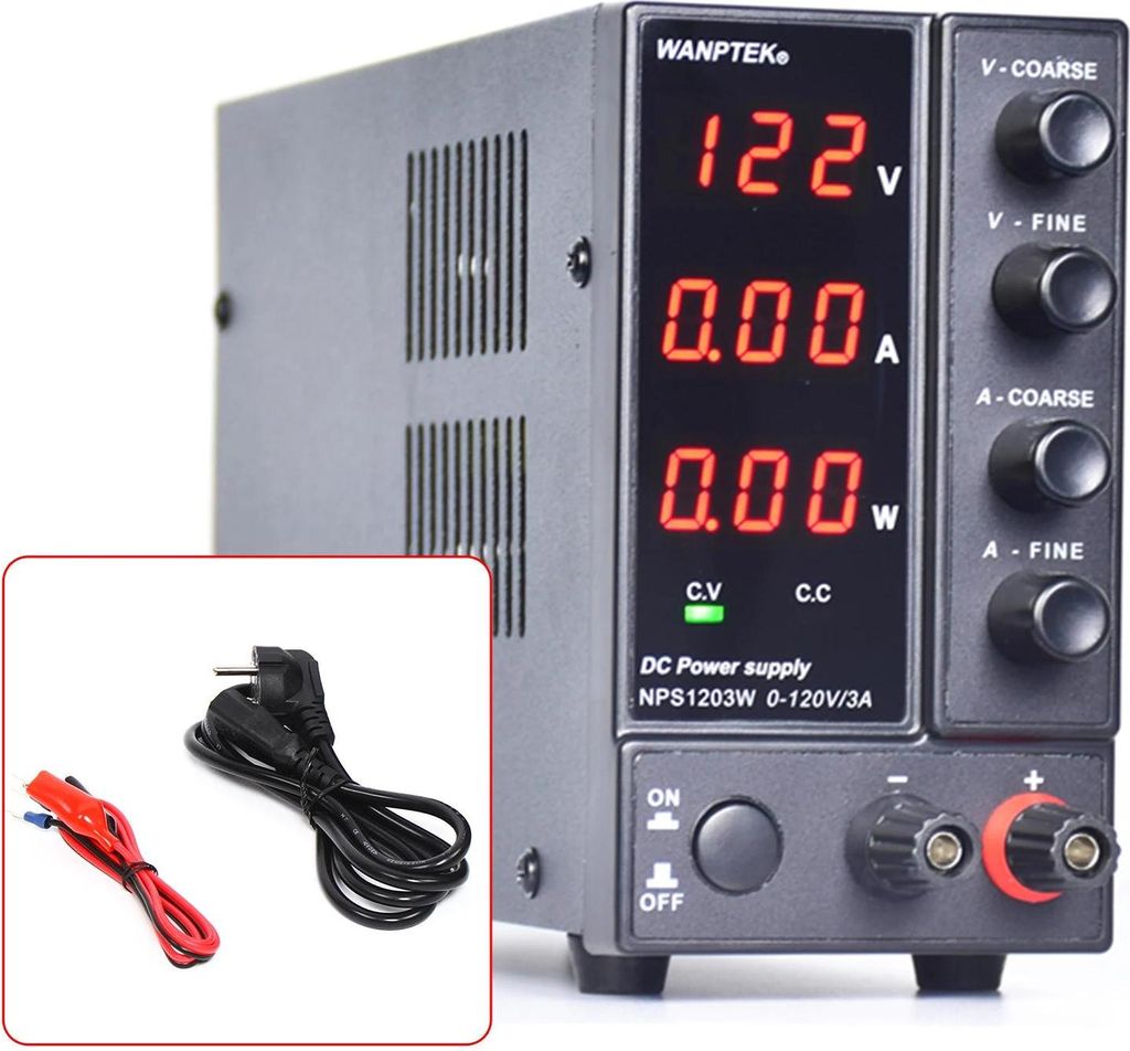 Labornetzgerät - Einstellbares DC-Netzteil - 0–120 V - 3 A - 360 W - Digitalanzeige