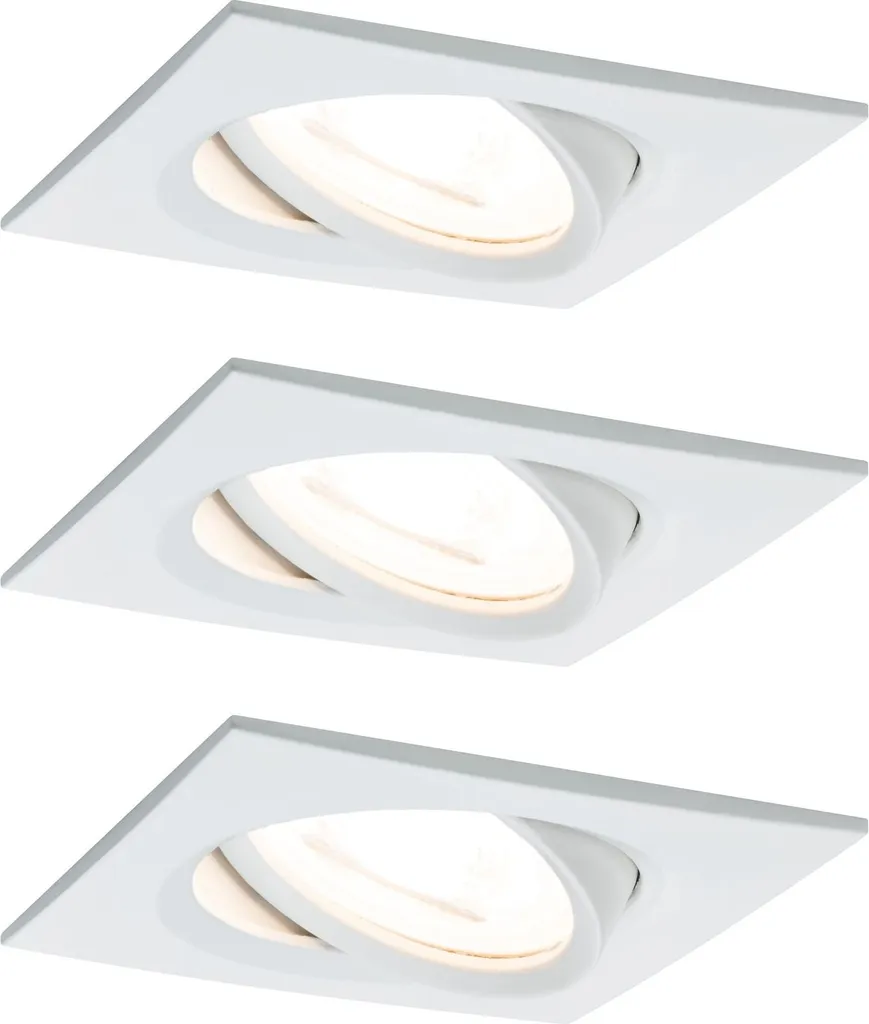 Kit 3 Faretti LED Paulmann Nova 94142 Orientabili per Controsoffitto