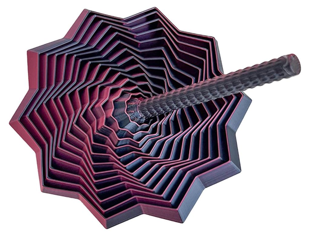 Erweiterter sensorischer Fidget-Stern, 3D-gedruckter Drehturm, flexibler Spiralstern mit Griff zur Stressbewältigung, Büroaccessoire