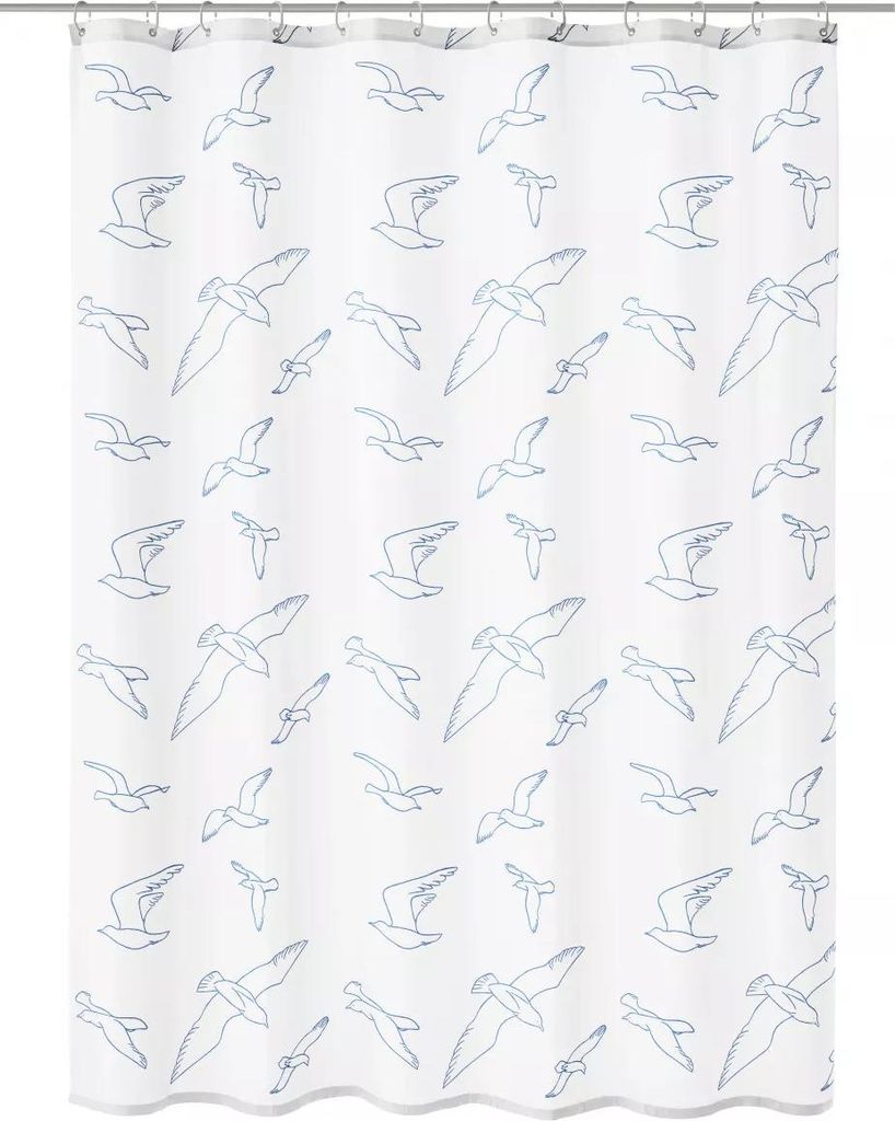 Tenda da doccia Kleine Wolke in tessuto BIRDIE Bianco 180 x Immagine del prodotto 