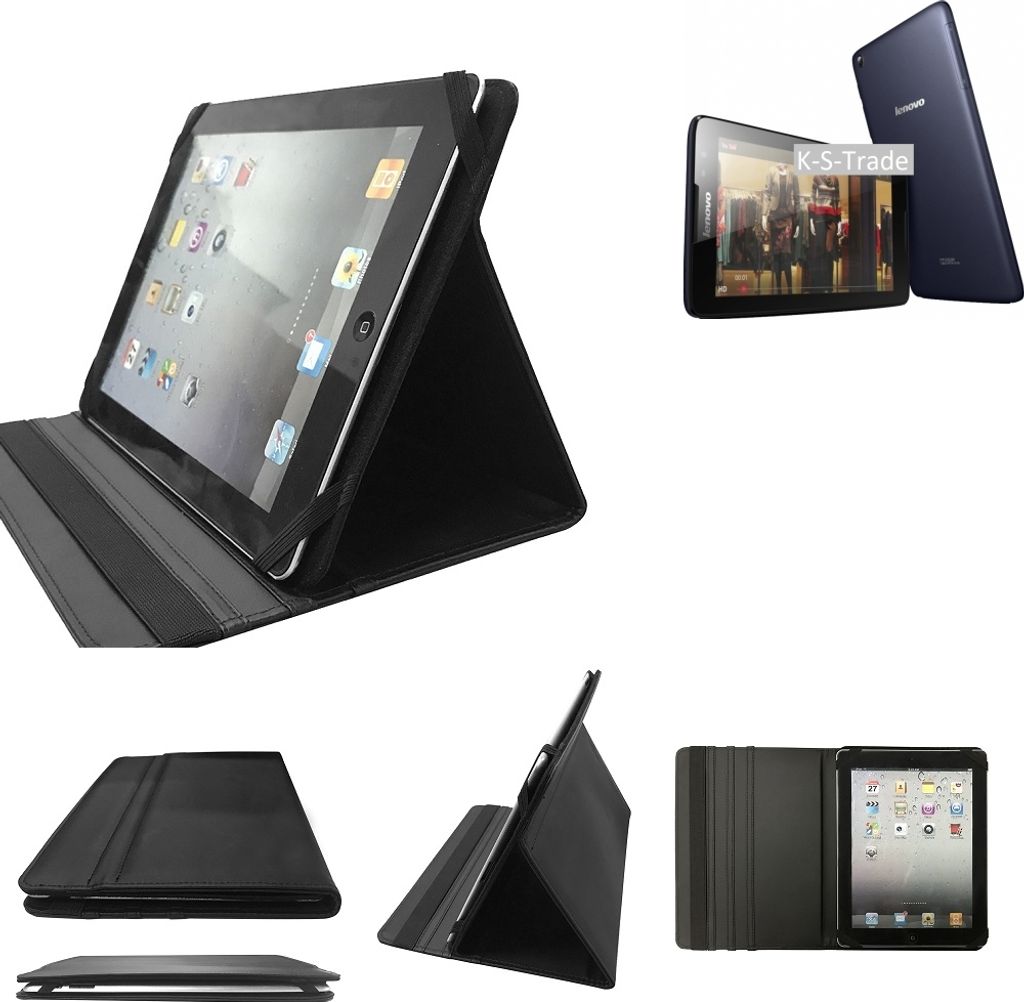 High quality kompatibel mit lenovo IdeaTab A8-50 WiFi Schutz Hülle Business Case Tablet Schutzhülle Flip Cover Ultra Slim Bookstyle Tasche schwarz.