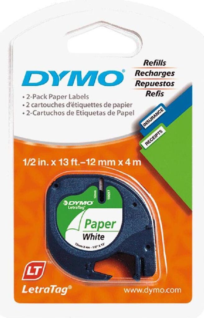Ruban adhésif Dymo 59421 (impression noire/dossier blanc) Image du produit 