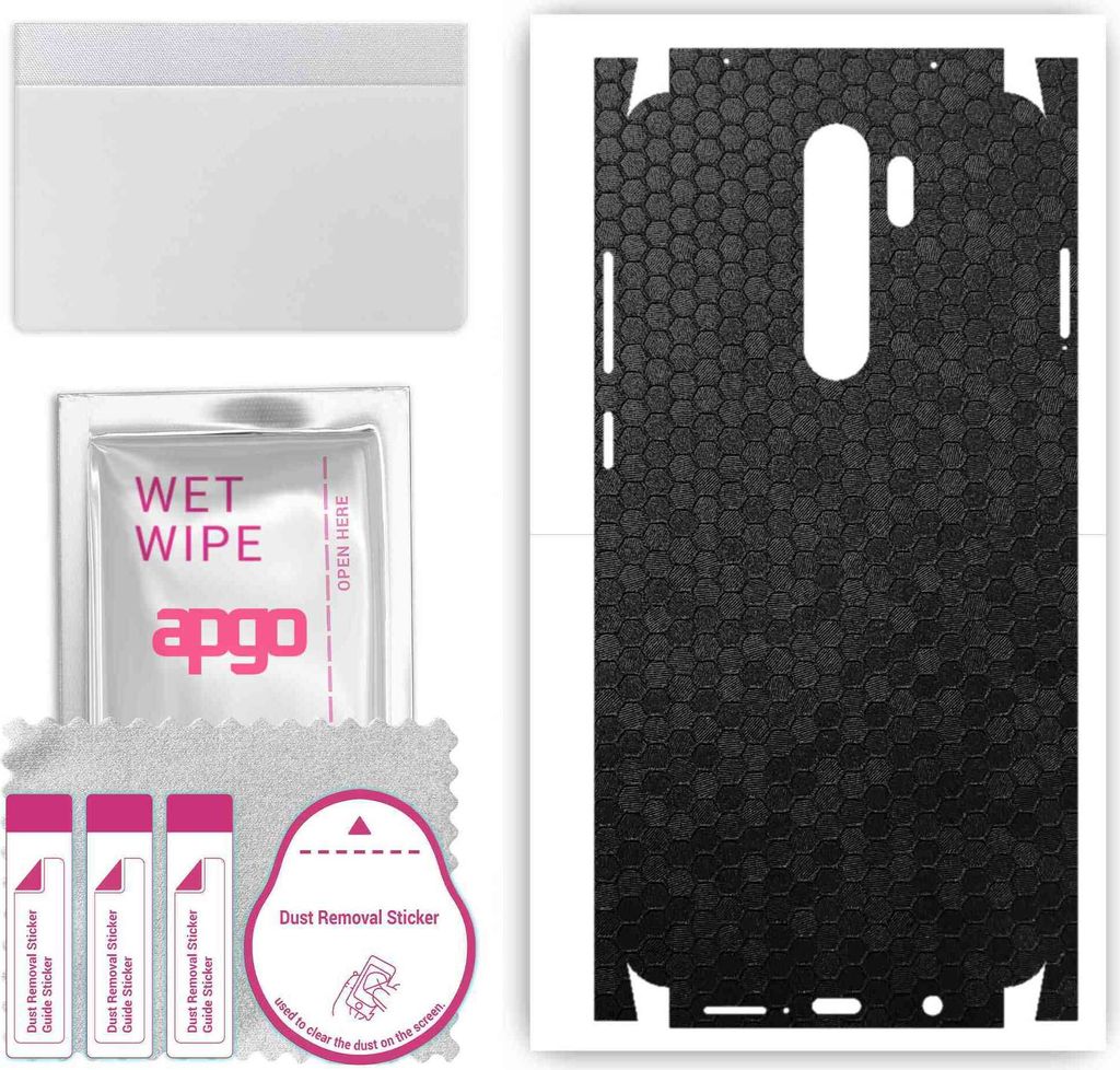 apgo Rückseite + Seiten Schutzfolie, Skin, kompatibel mit Xiaomi Redmi Note 8 Pro, Hinten Displayschutzfolie aus Vinylfolie, kratzfest, einfache M...