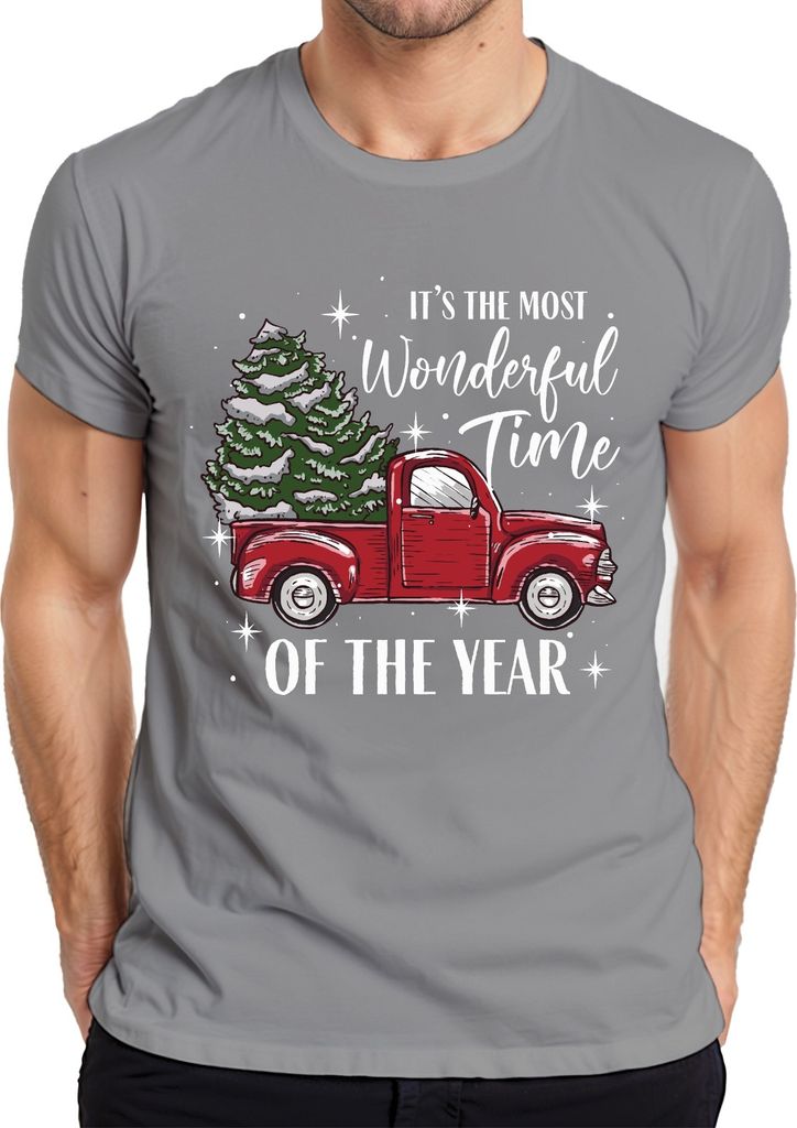 Most Wonderful Time of the Year - Weihnachten Weihnachtsgeschenk Christmas Herren T-Shirt, Grau, 3XL